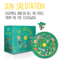 Load image into Gallery viewer, Yogi Sun Salutation Puzzle Round
